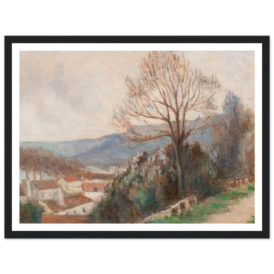 La Seine vue des hauteurs de Rolleboise Art Print | Maximilien Luce - Framed Poster - 30x40 cm / 12x16″ - Black frame