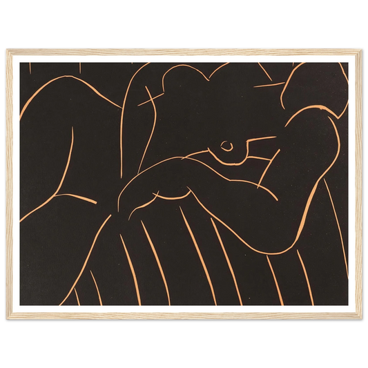 La sieste (1938) Art Print | Henri Matisse - Framed Poster - 30x40 cm / 12x16″ - Black frame