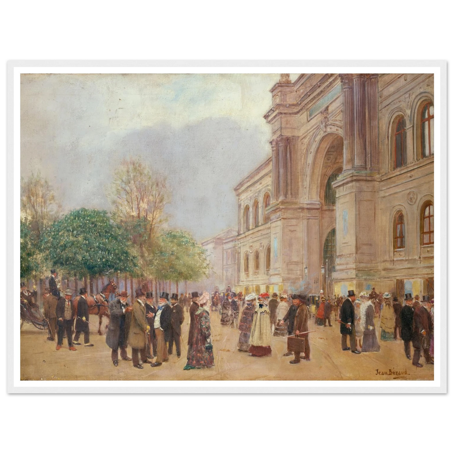 La sortie du Salon, au Palais de l’Industrie (1890) Art Print | Jean Beraud - Framed Poster - 30x40 cm / 12x16″ - Black frame