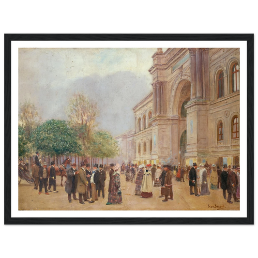 La sortie du Salon, au Palais de l’Industrie (1890) Art Print | Jean Beraud - Framed Poster - 30x40 cm / 12x16″ - Black frame