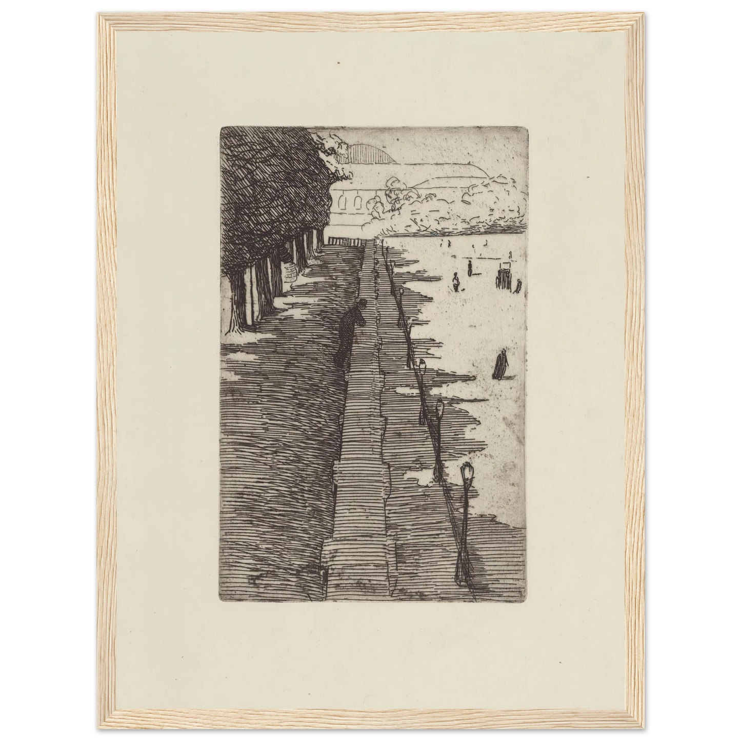 La terrasse (1893) Art Print | Felix Vallotton - Framed Poster - 30x40 cm / 12x16″ - Black frame