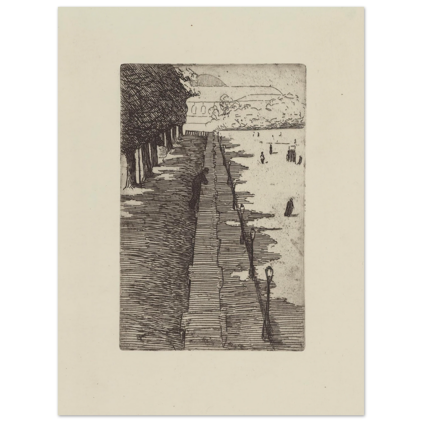 La terrasse (1893) Art Print | Felix Vallotton - Framed Poster - 30x40 cm / 12x16″ - Black frame