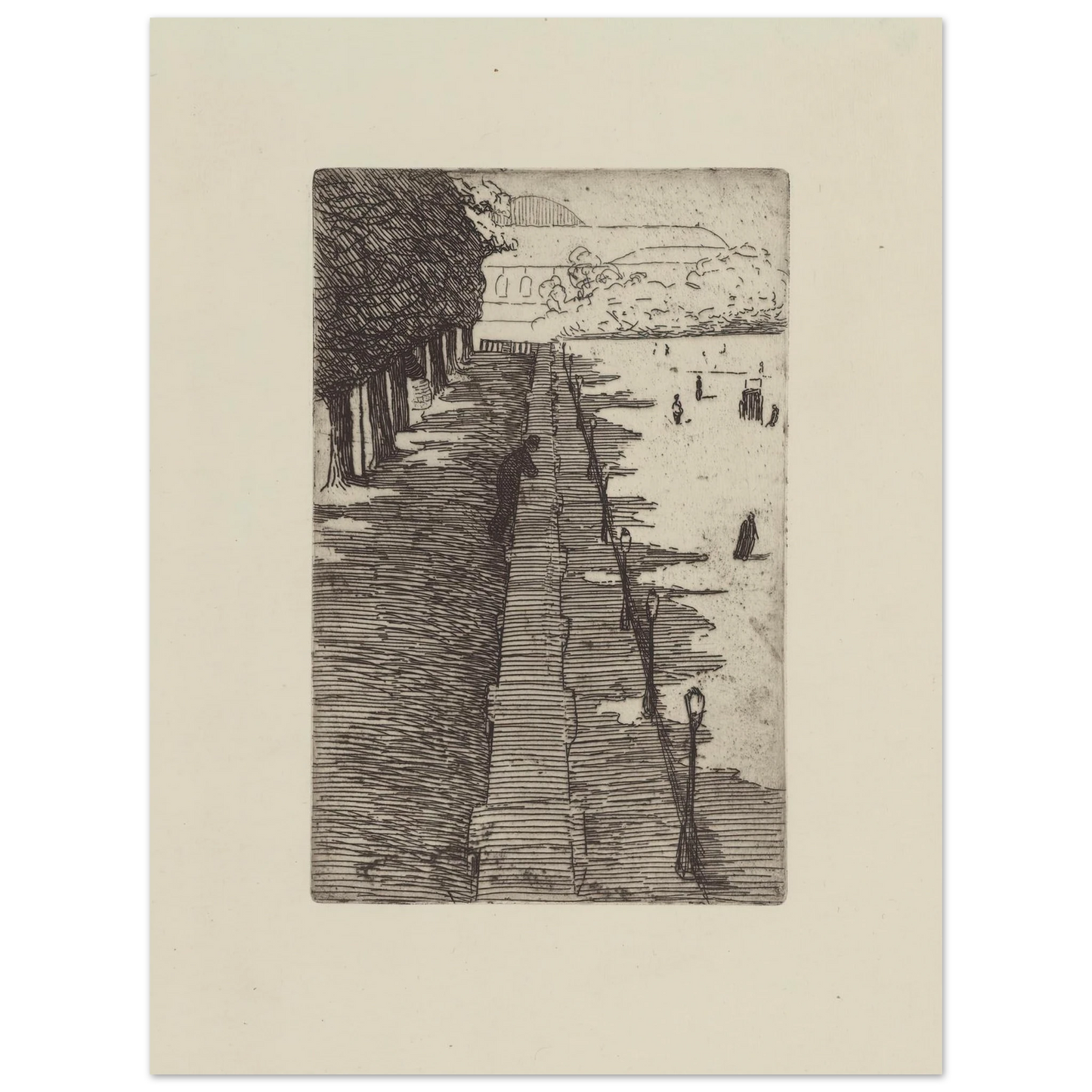 La terrasse (1893) Art Print | Felix Vallotton - Framed Poster - 30x40 cm / 12x16″ - Black frame