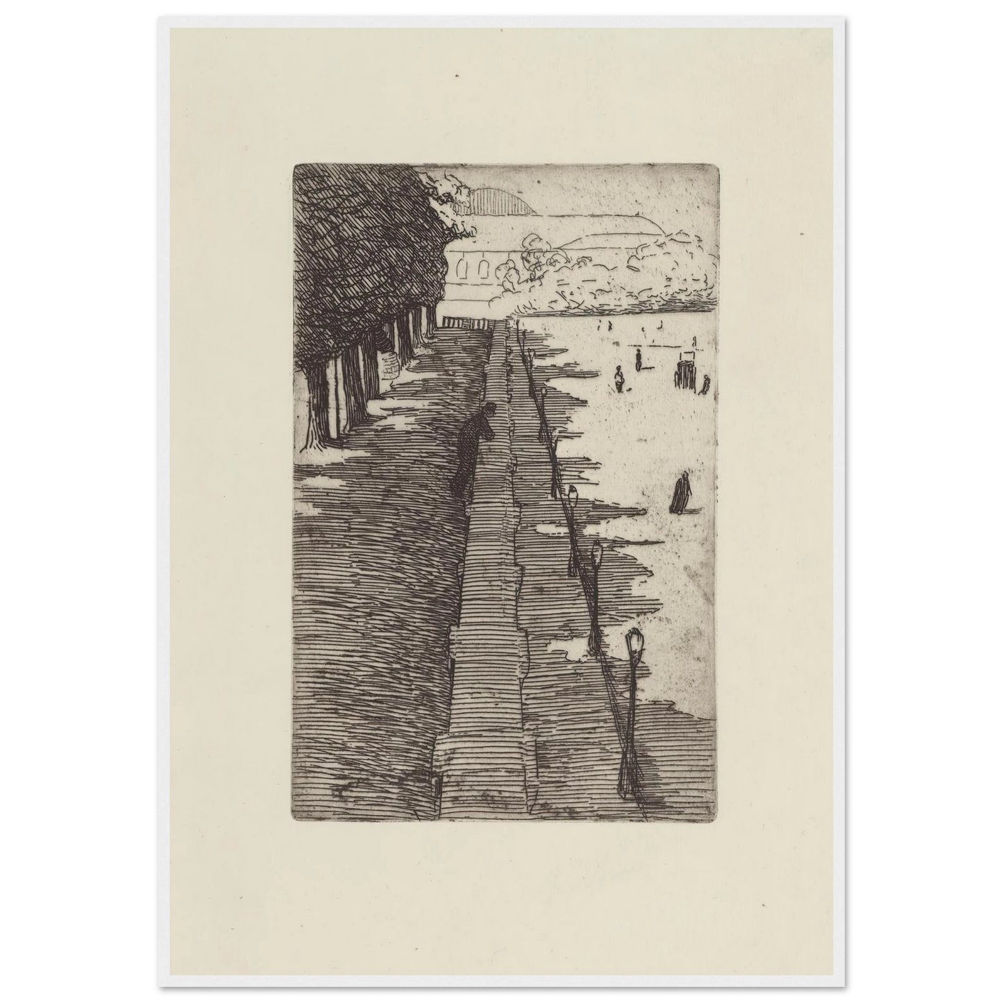 La terrasse (1893) Art Print | Felix Vallotton - Framed Poster - 30x40 cm / 12x16″ - Black frame