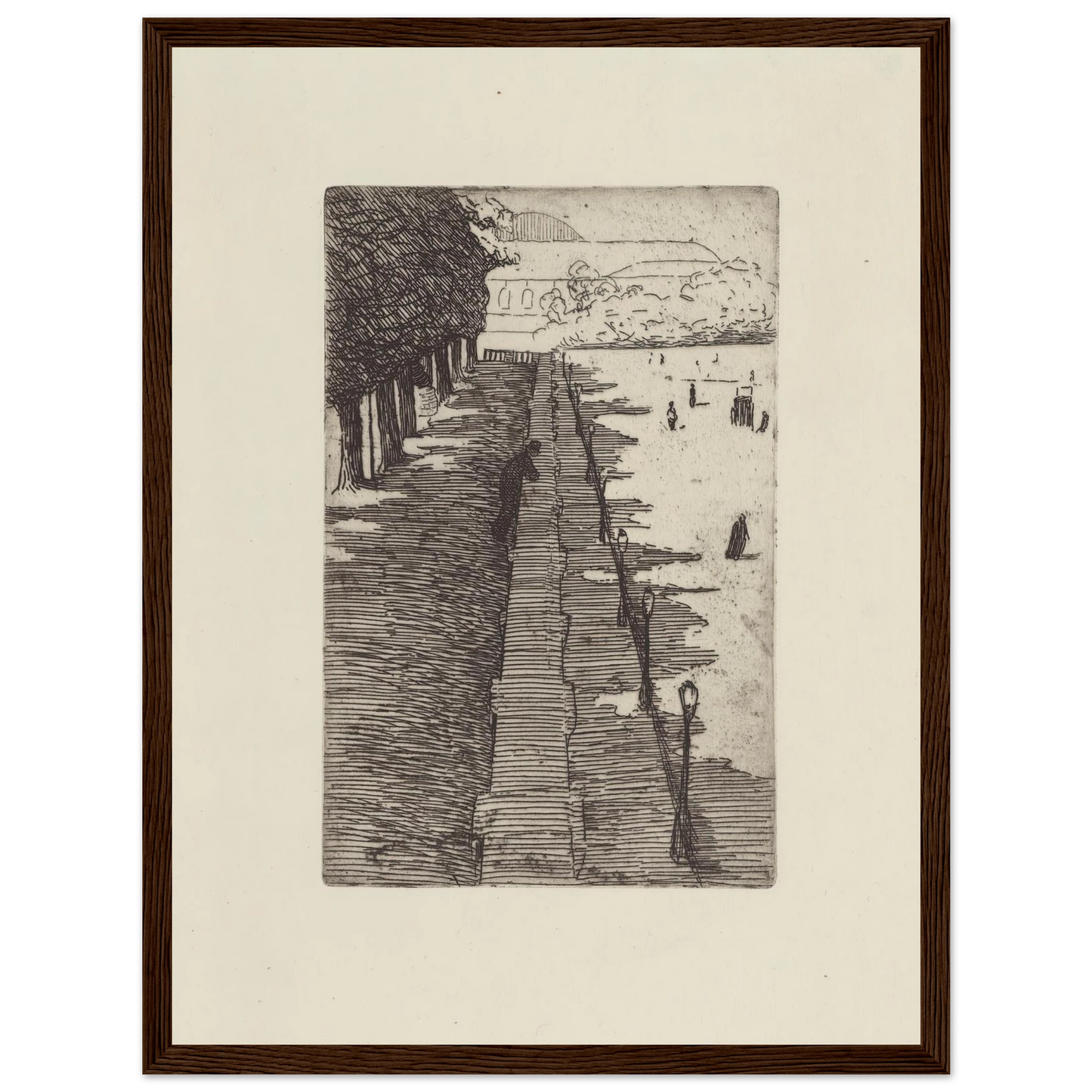 La terrasse (1893) Art Print | Felix Vallotton - Framed Poster - 30x40 cm / 12x16″ - Black frame