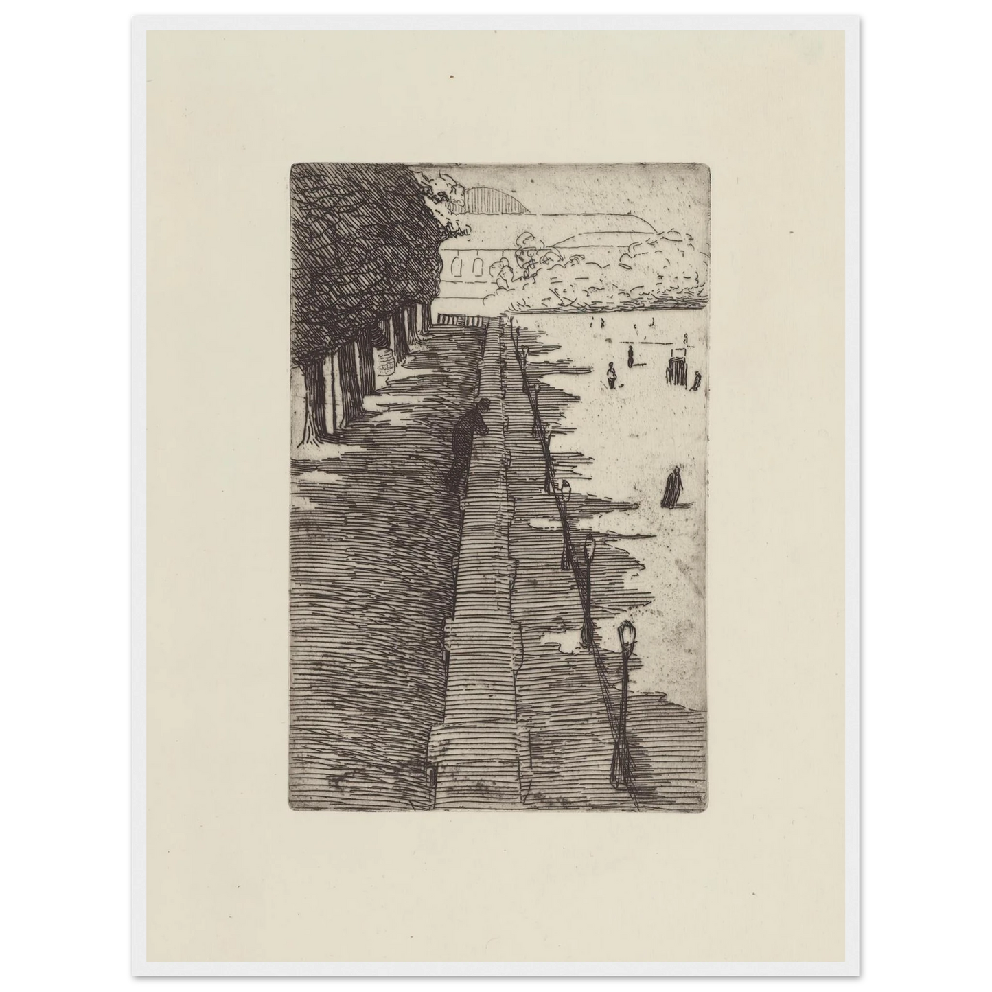 La terrasse (1893) Art Print | Felix Vallotton - Framed Poster - 30x40 cm / 12x16″ - Black frame