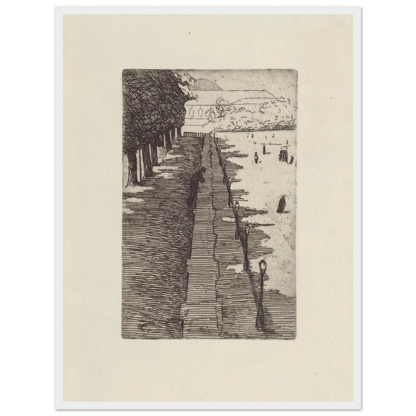 La terrasse (1893) Art Print | Felix Vallotton - Framed Poster - 30x40 cm / 12x16″ - Black frame