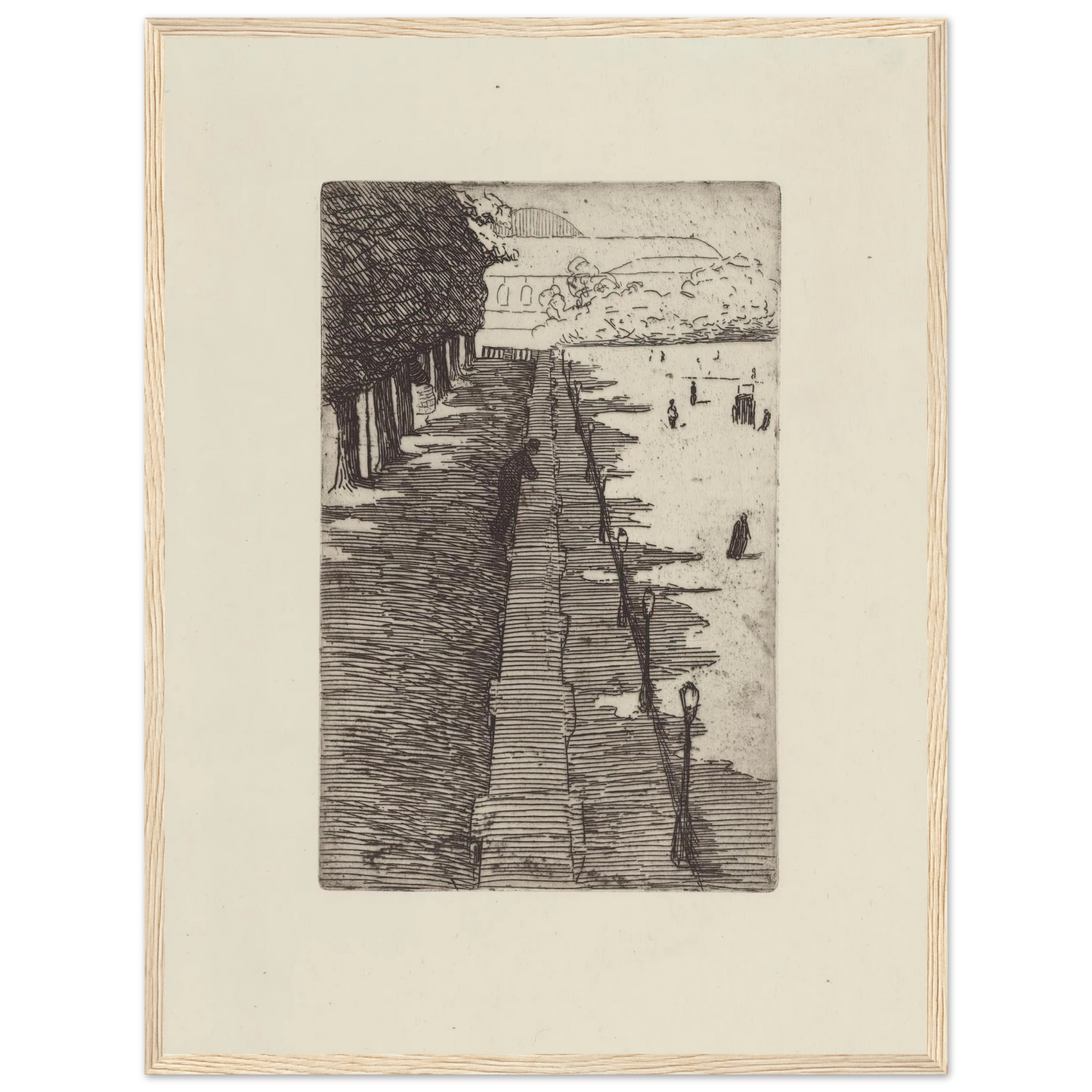 La terrasse (1893) Art Print | Felix Vallotton - Framed Poster - 30x40 cm / 12x16″ - Black frame