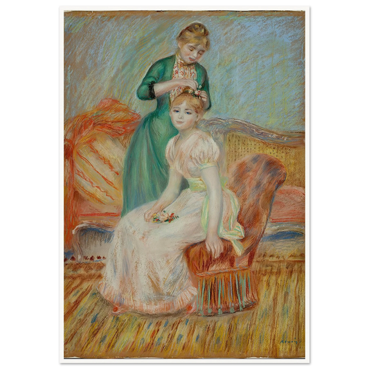 La Toilette (1889) Art Print | Pierre Auguste Renoir - Framed Poster - 30x40 cm / 12x16″ - Black frame