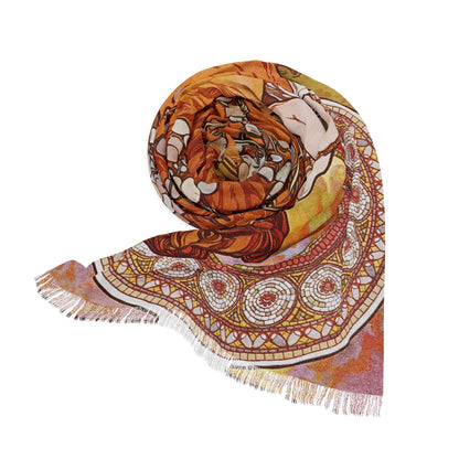 La Topaze | Alphonse Mucha Scarf – Art Nouveau Scarf - - 27" × 71'' - 