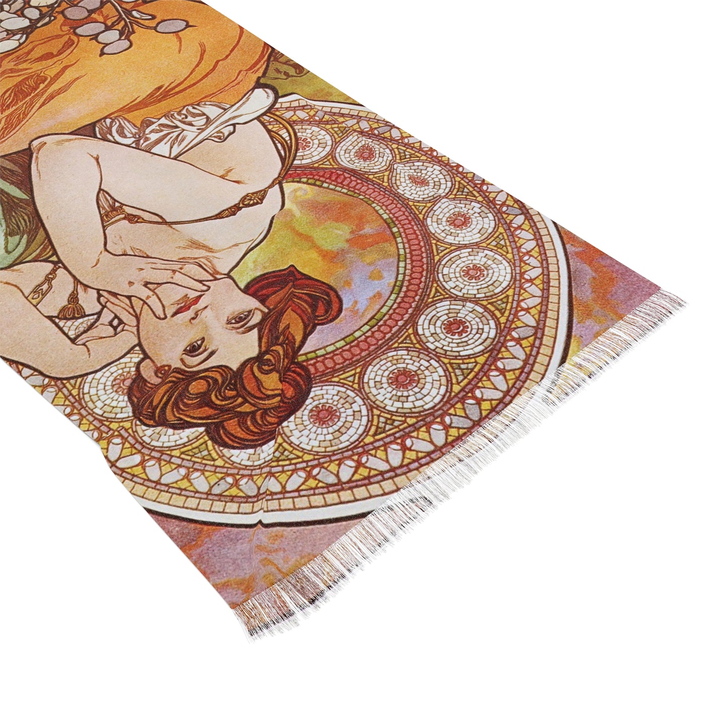 La Topaze | Alphonse Mucha Scarf – Art Nouveau Scarf - - 27" × 71'' - 