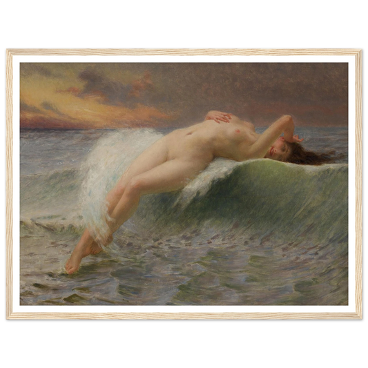La Vague Art Print | Guillaume Seignac - Framed Poster - 30x40 cm / 12x16″ - Black frame