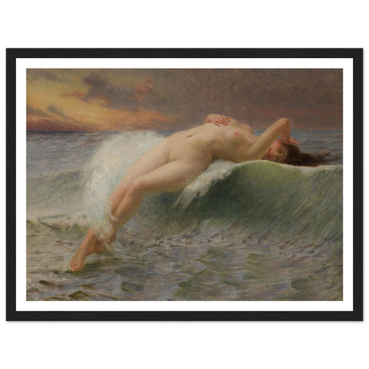 La Vague Art Print | Guillaume Seignac - Framed Poster - 30x40 cm / 12x16″ - Black frame