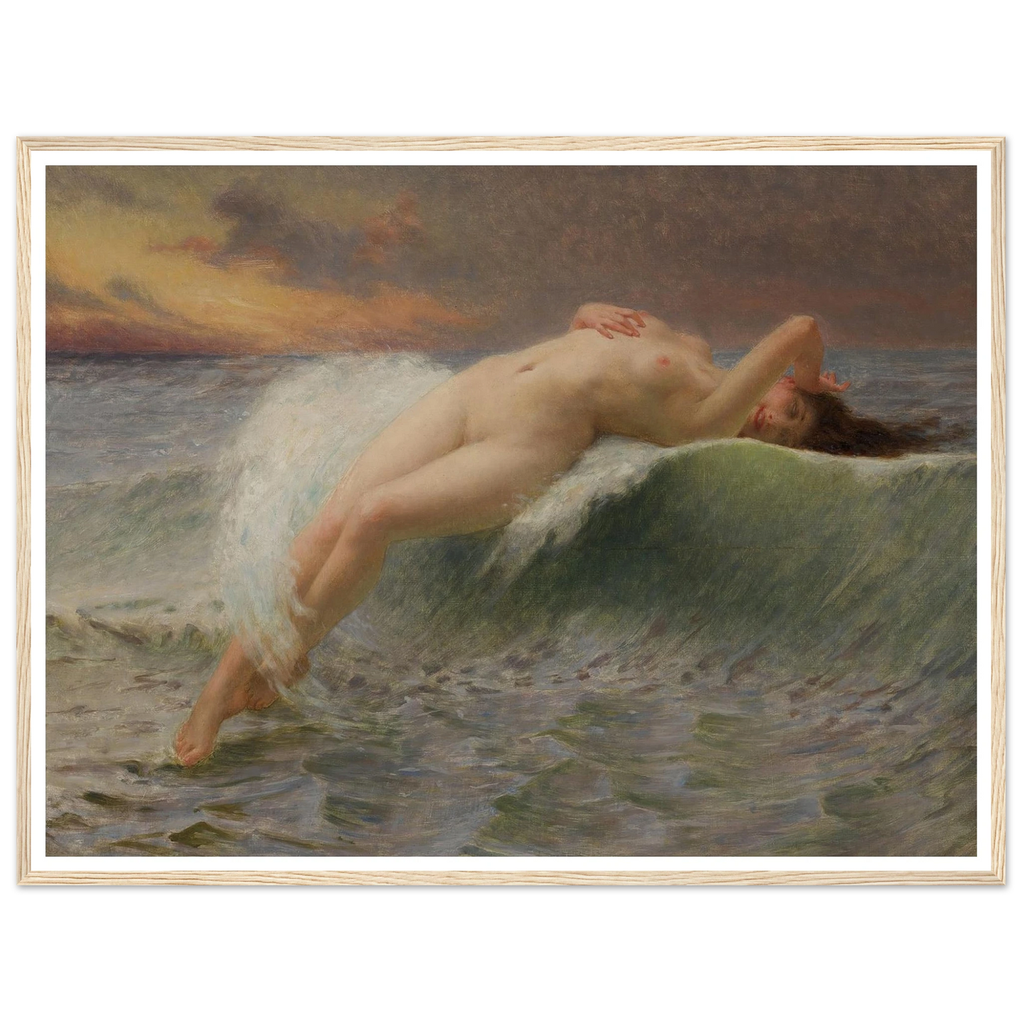 La Vague Art Print | Guillaume Seignac - Framed Poster - 30x40 cm / 12x16″ - Black frame