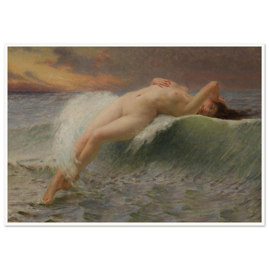 La Vague Art Print | Guillaume Seignac - Framed Poster - 30x40 cm / 12x16″ - Black frame