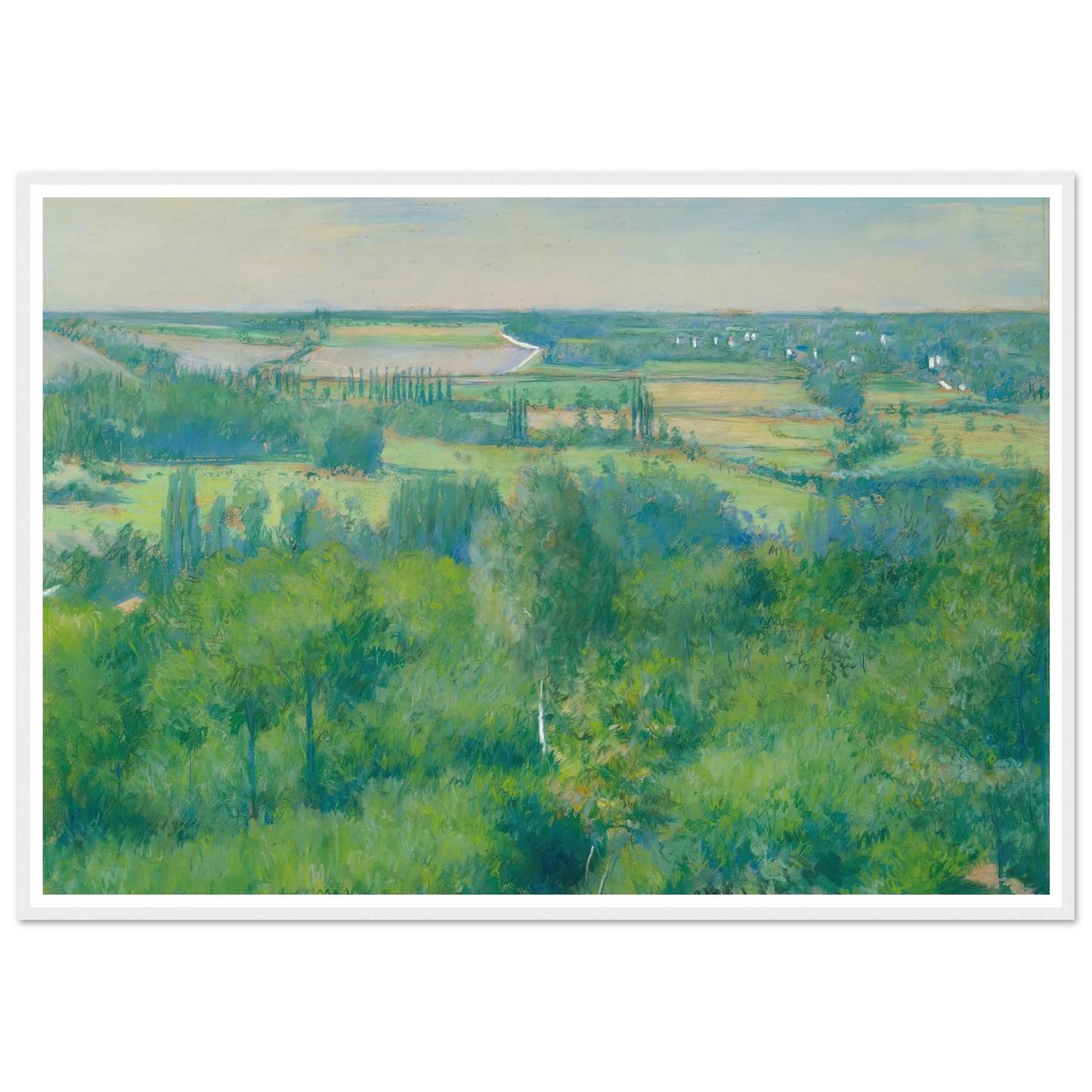 La Vallée De L’yerres (1877) Art Print | Gustave Caillebotte - Framed Poster - 30x40 cm / 12x16″ - Black frame