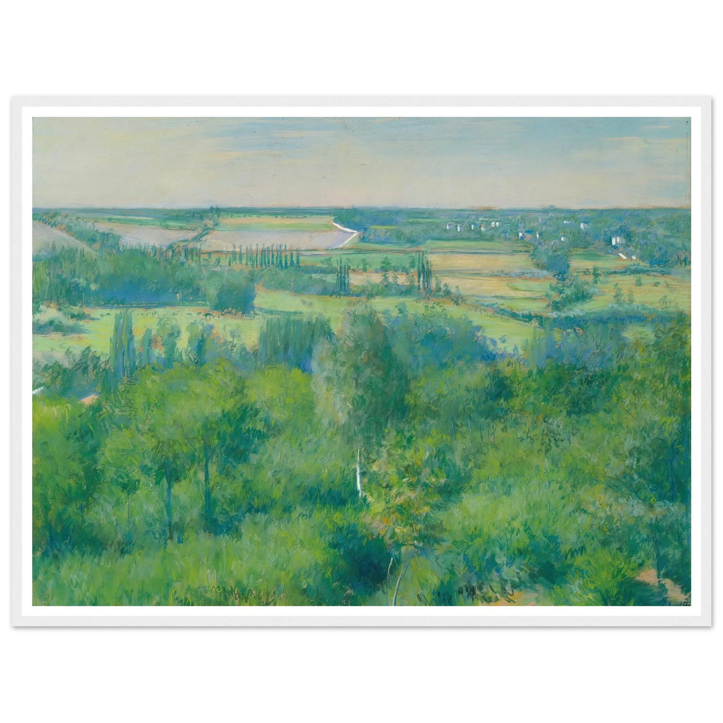La Vallée De L’yerres (1877) Art Print | Gustave Caillebotte - Framed Poster - 30x40 cm / 12x16″ - Black frame