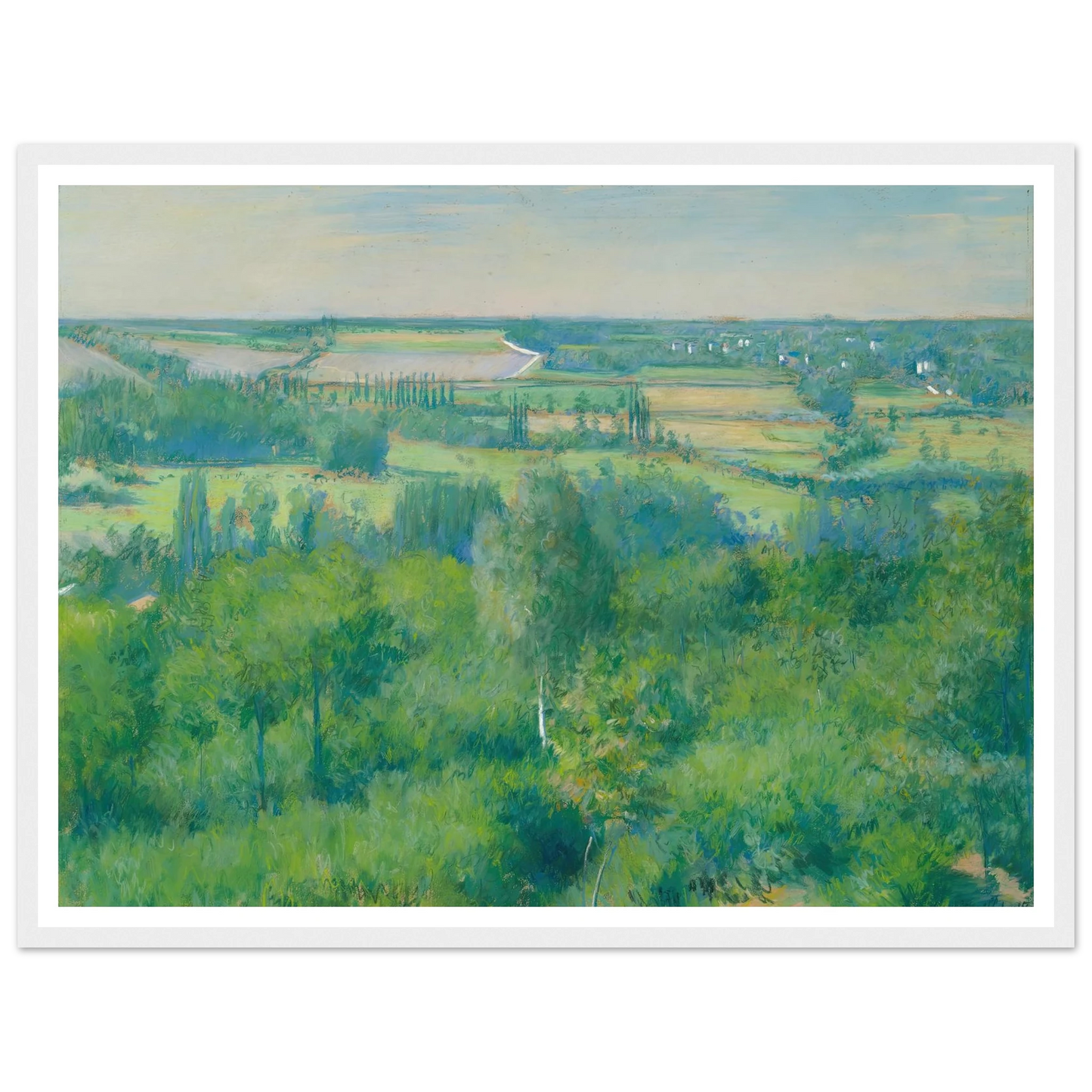 La Vallée De L’yerres (1877) Art Print | Gustave Caillebotte - Framed Poster - 30x40 cm / 12x16″ - Black frame