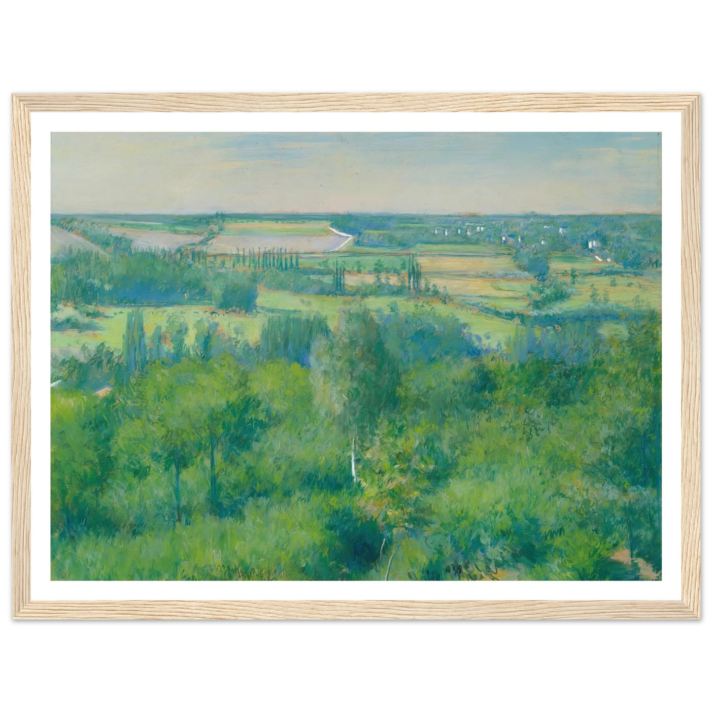 La Vallée De L’yerres (1877) Art Print | Gustave Caillebotte - Framed Poster - 30x40 cm / 12x16″ - Black frame