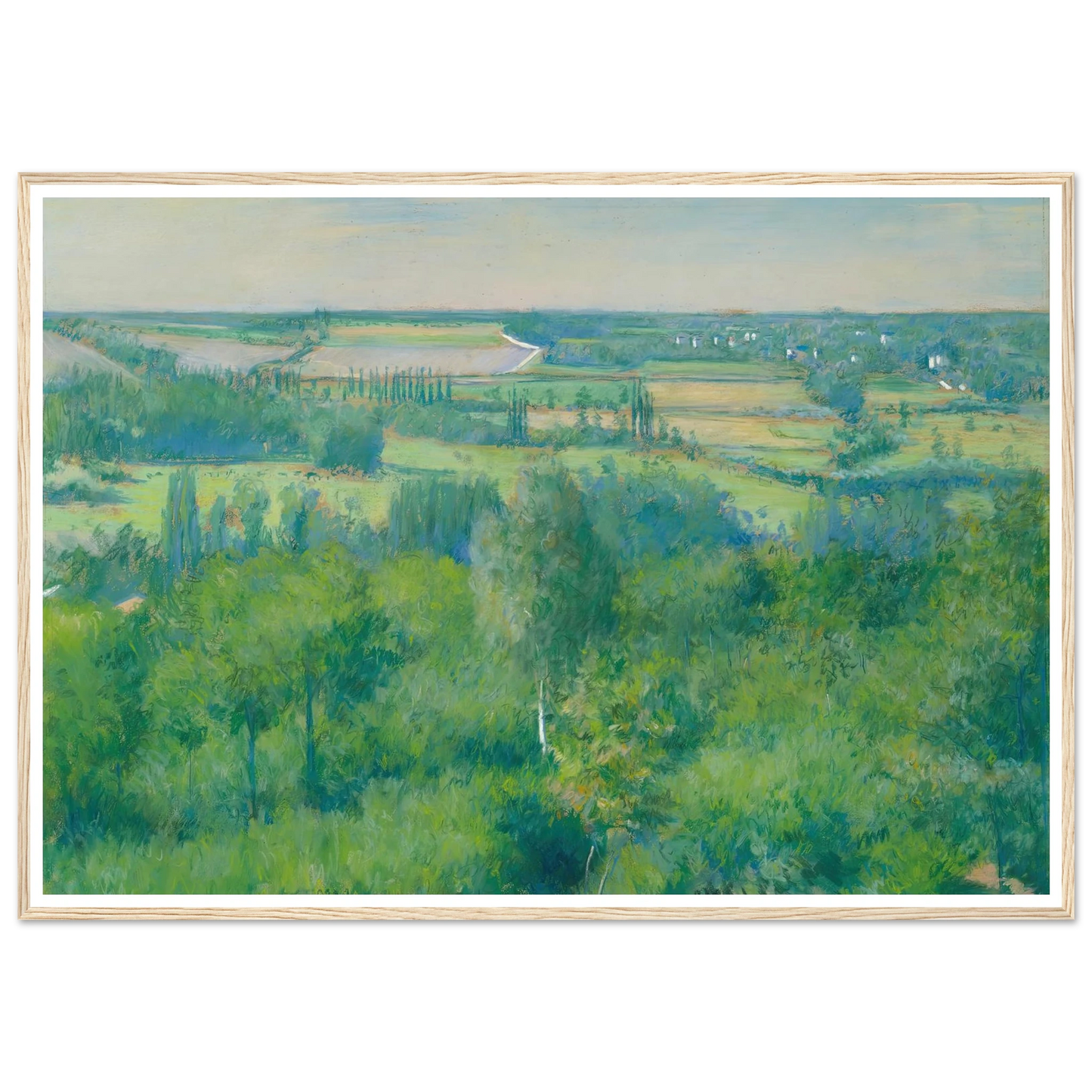 La Vallée De L’yerres (1877) Art Print | Gustave Caillebotte - Framed Poster - 30x40 cm / 12x16″ - Black frame
