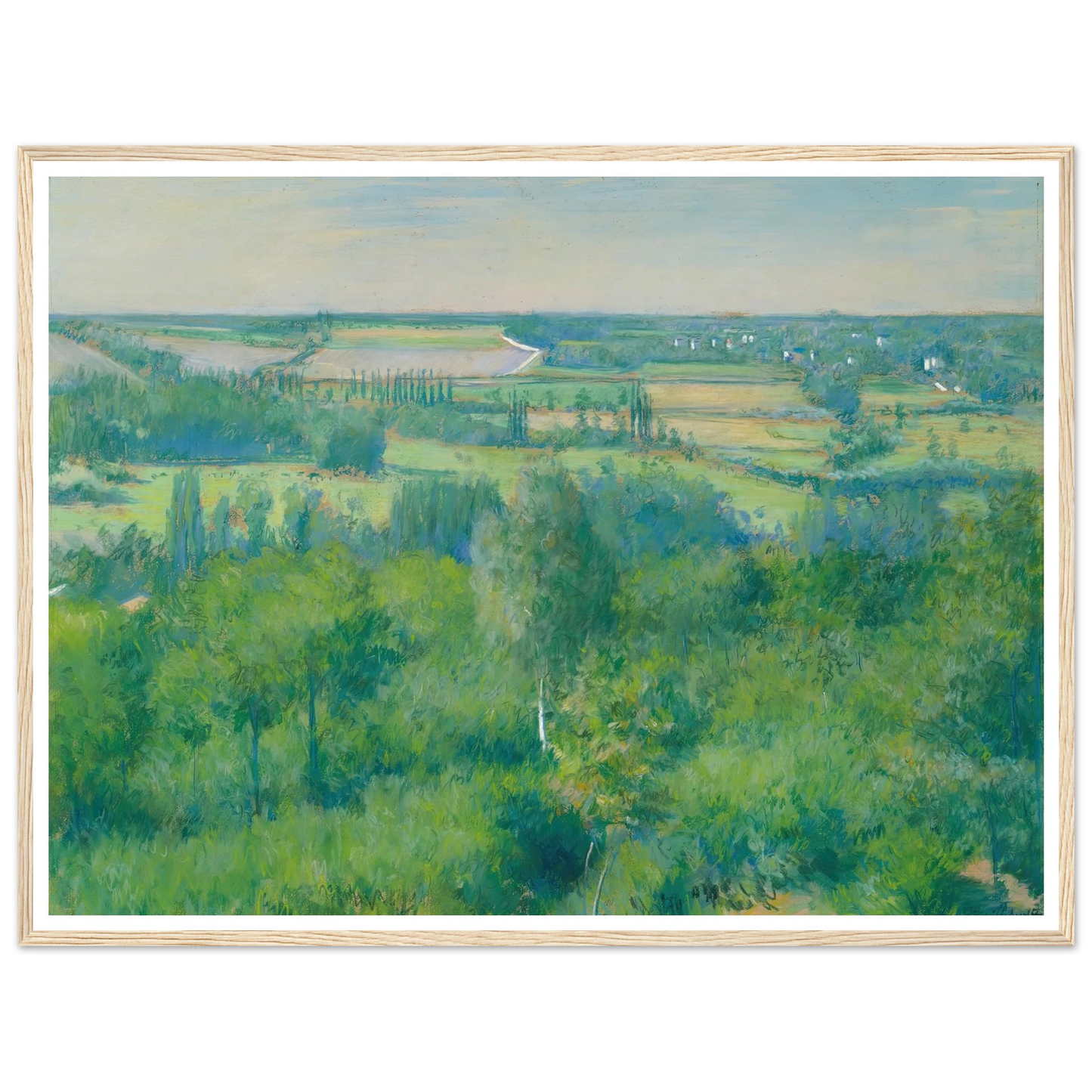 La Vallée De L’yerres (1877) Art Print | Gustave Caillebotte - Framed Poster - 30x40 cm / 12x16″ - Black frame
