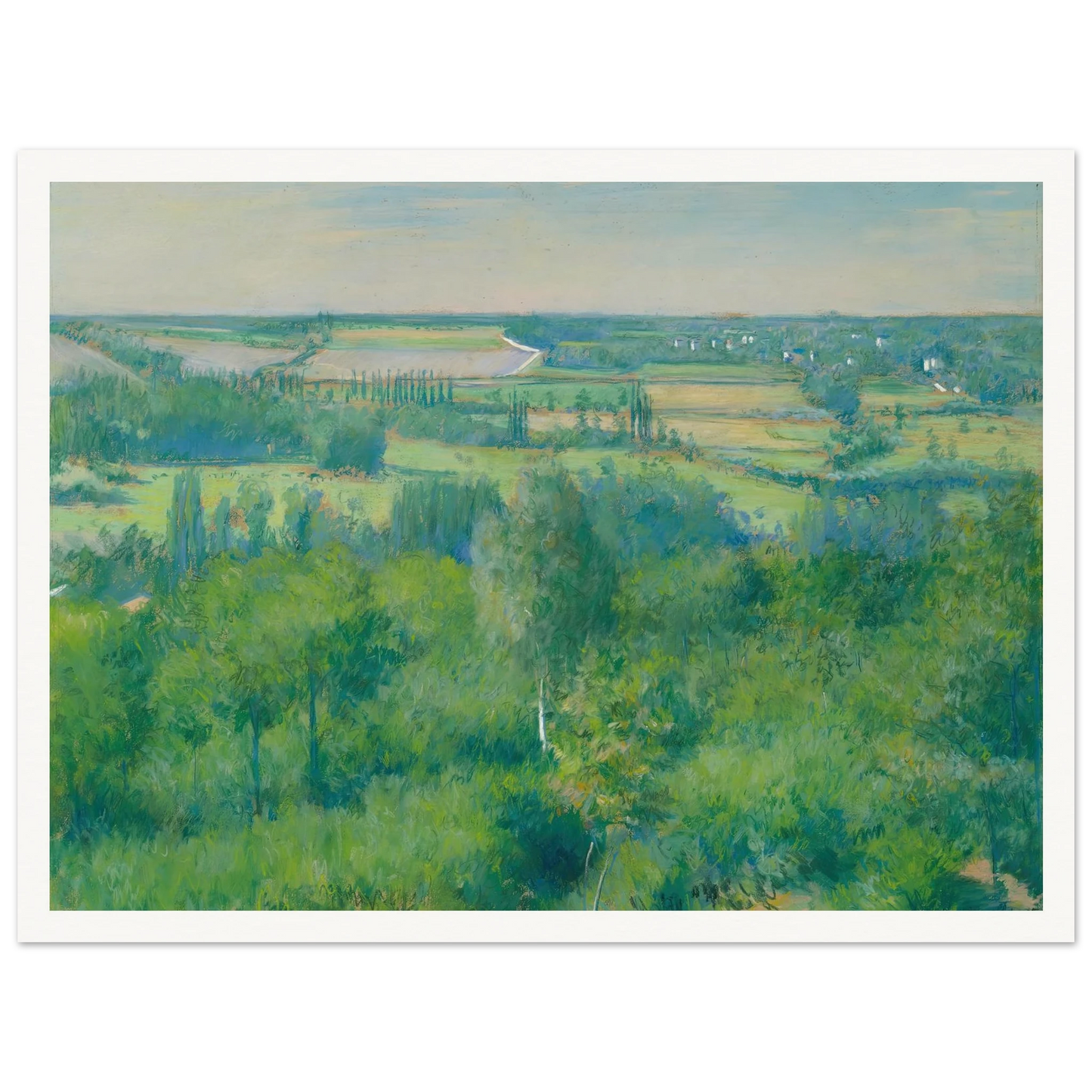 La Vallée De L’yerres (1877) Art Print | Gustave Caillebotte - Framed Poster - 30x40 cm / 12x16″ - Black frame