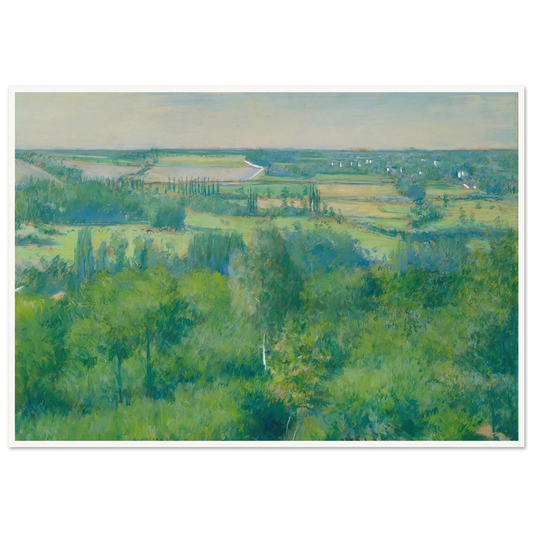 La Vallée De L’yerres (1877) Art Print | Gustave Caillebotte - Framed Poster - 30x40 cm / 12x16″ - Black frame