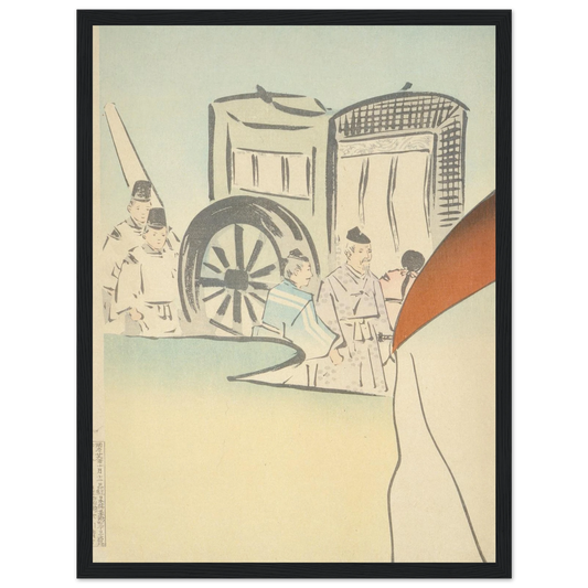 Lady Sei Shōnagon (1897) Art Print | Kobayashi Kiyochika - Framed Poster - 30x40 cm / 12x16″ - Black frame