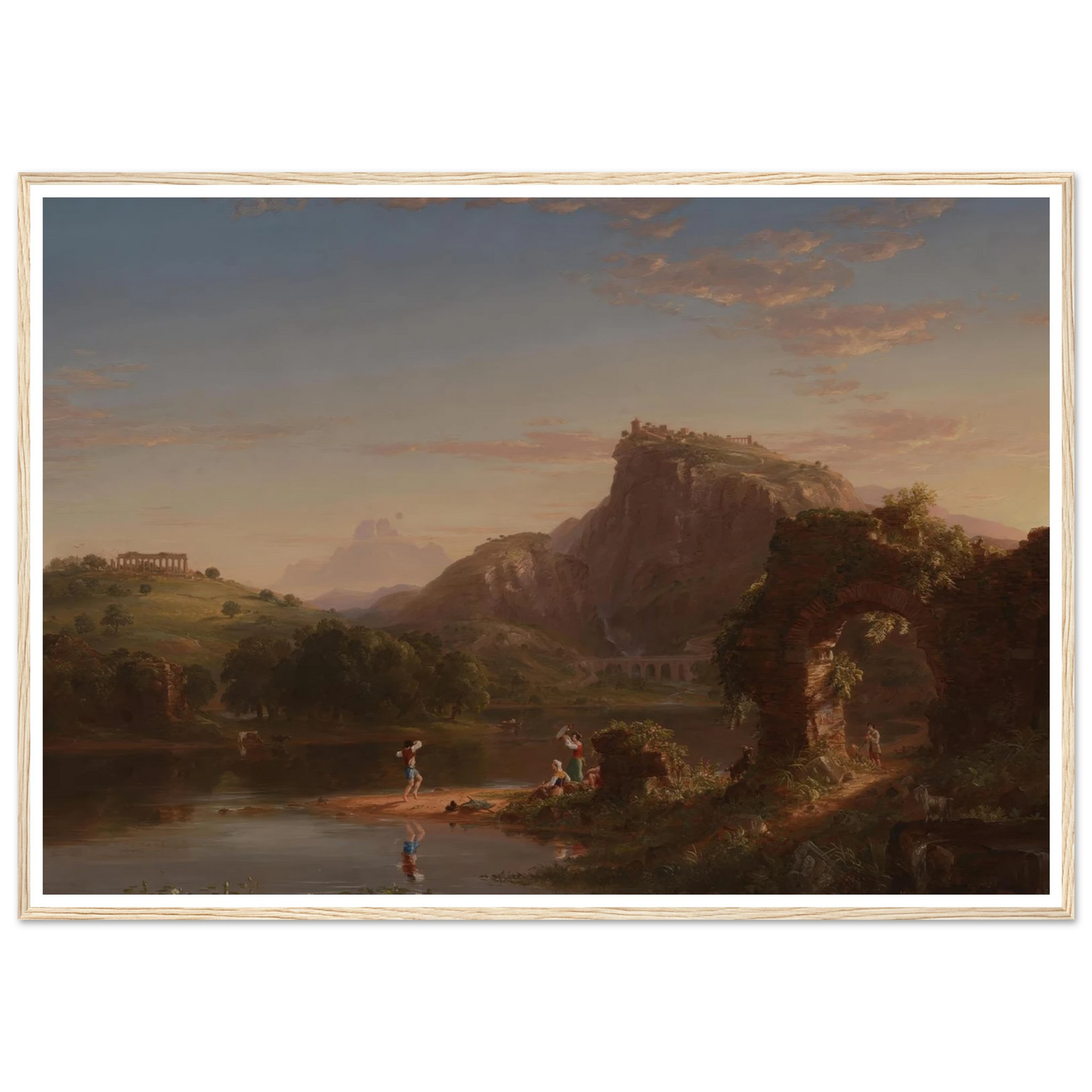 L’Allegro (1845) Art Print | Thomas Cole - Framed Poster - 30x40 cm / 12x16″ - Black frame