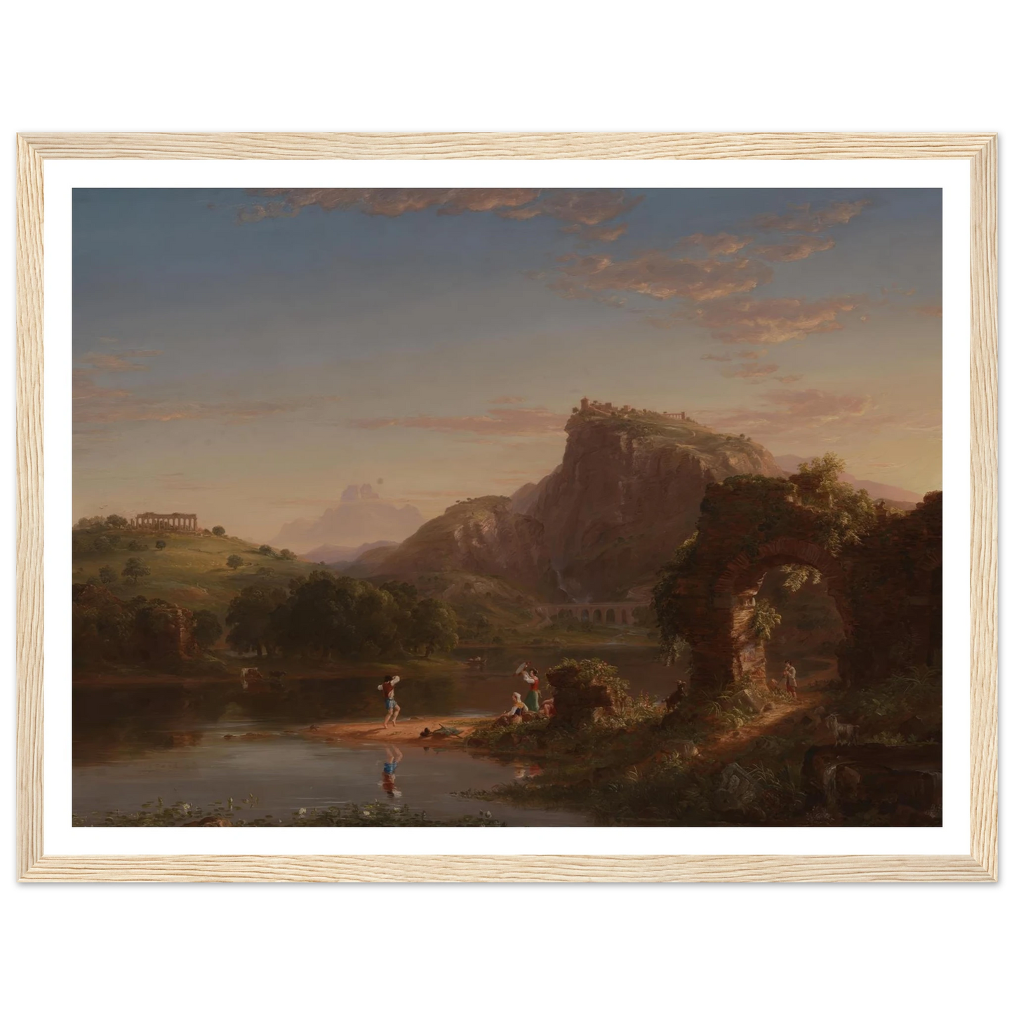 L’Allegro (1845) Art Print | Thomas Cole - Framed Poster - 30x40 cm / 12x16″ - Black frame