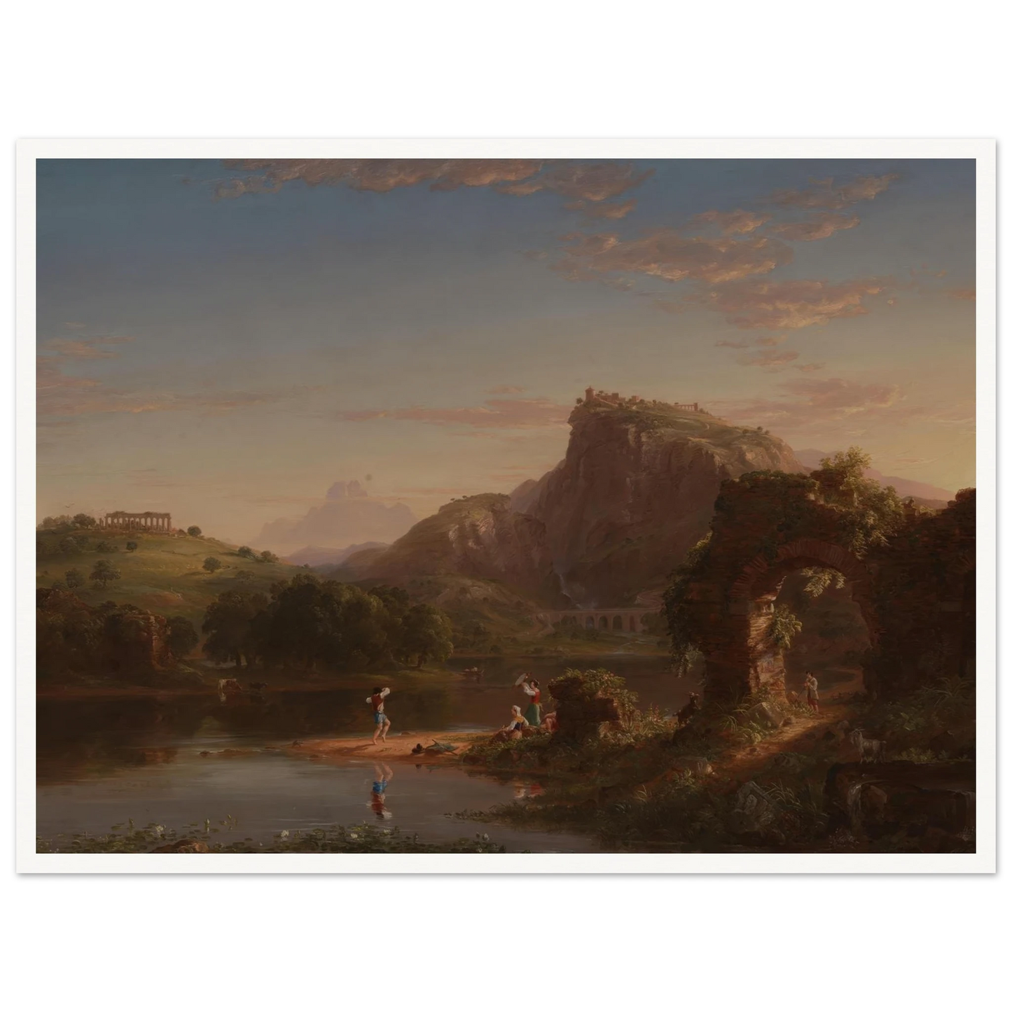 L’Allegro (1845) Art Print | Thomas Cole - Framed Poster - 30x40 cm / 12x16″ - Black frame