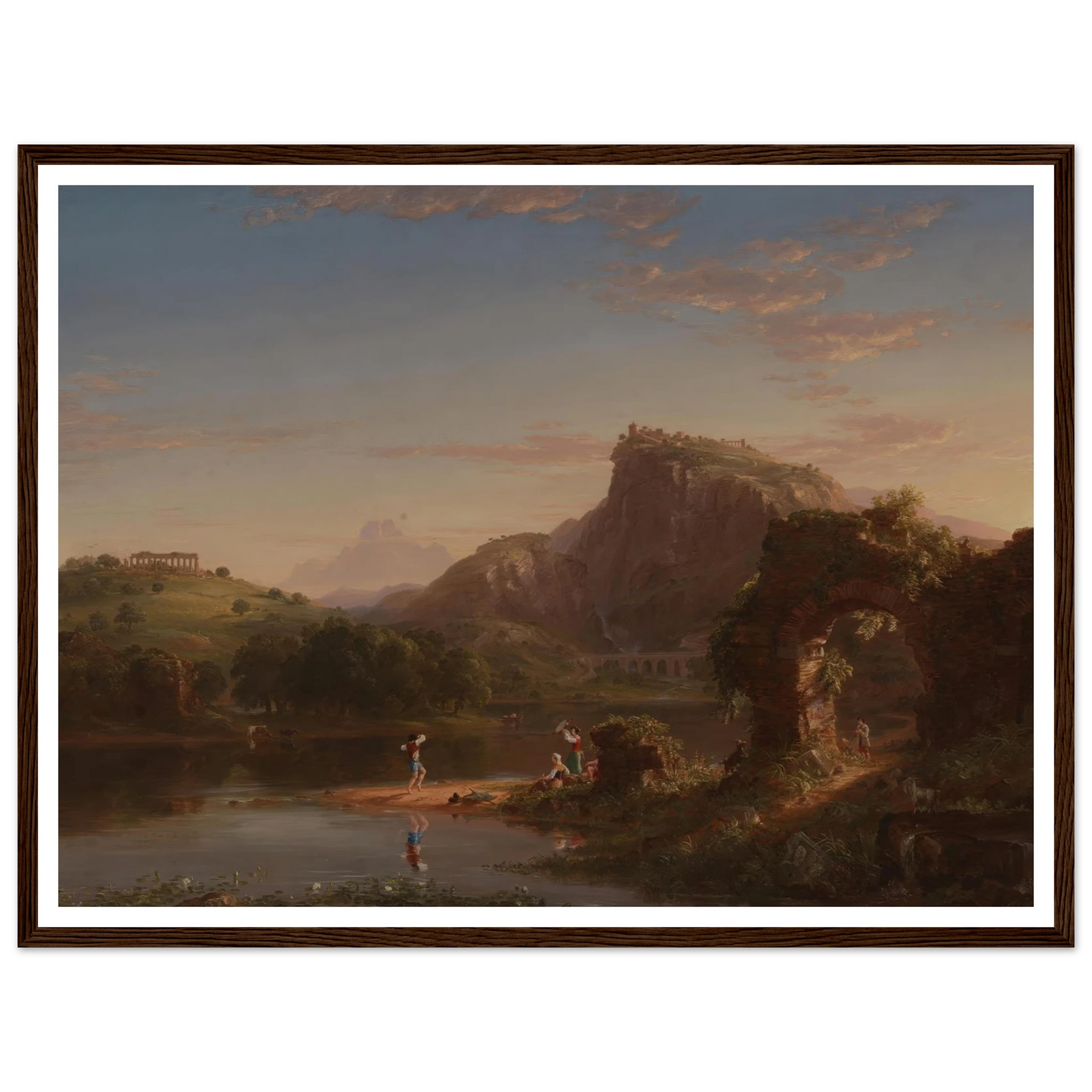 L’Allegro (1845) Art Print | Thomas Cole - Framed Poster - 30x40 cm / 12x16″ - Black frame