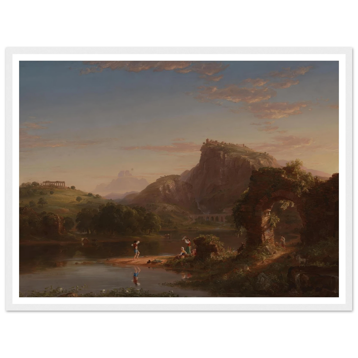 L’Allegro (1845) Art Print | Thomas Cole - Framed Poster - 30x40 cm / 12x16″ - Black frame