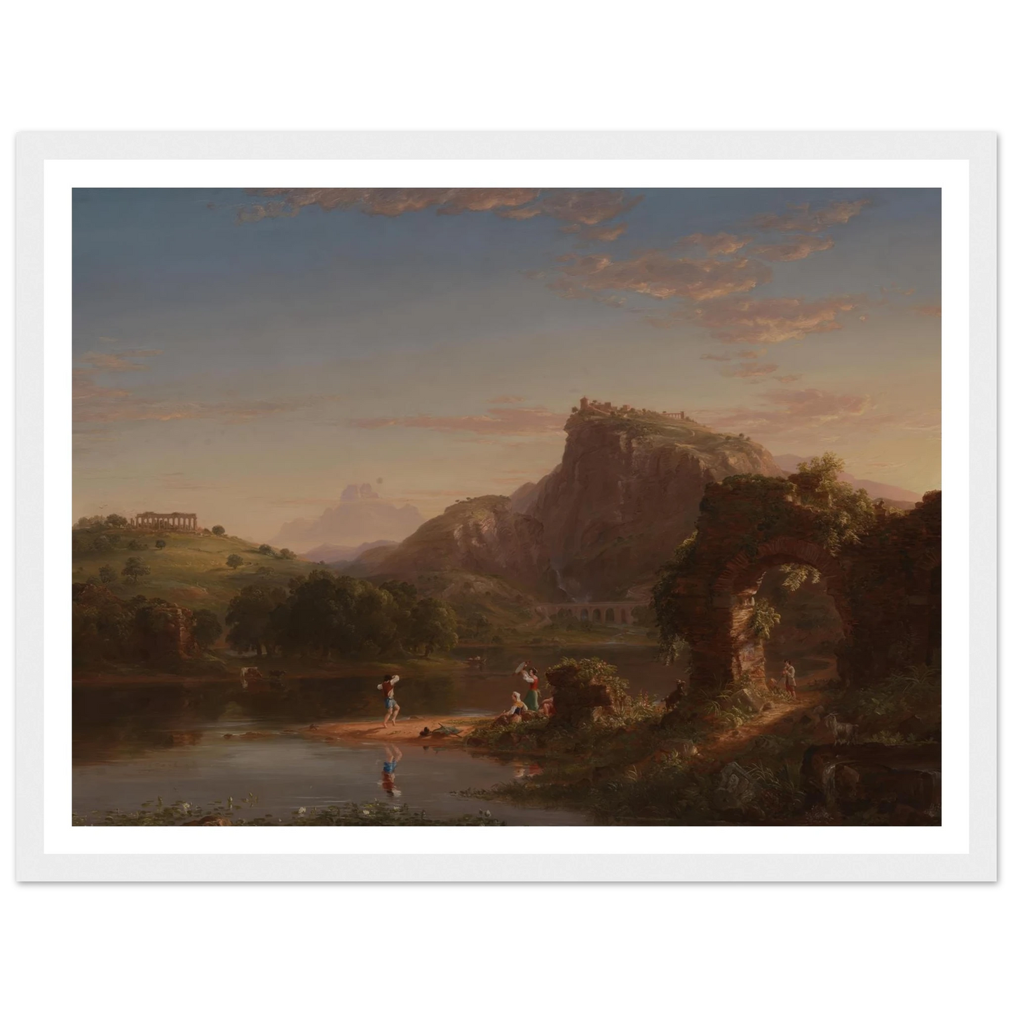 L’Allegro (1845) Art Print | Thomas Cole - Framed Poster - 30x40 cm / 12x16″ - Black frame