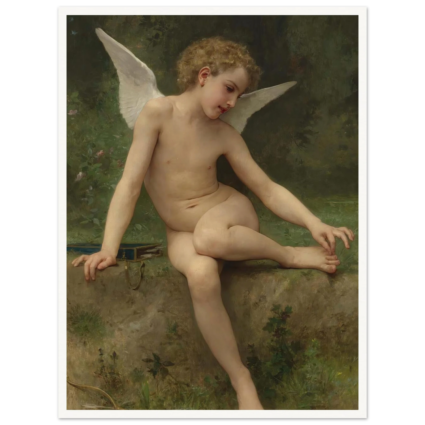 L’amour À L’épine (1894) Art Print | William Bouguereau - Framed Poster - 30x40 cm / 12x16″ - Black frame