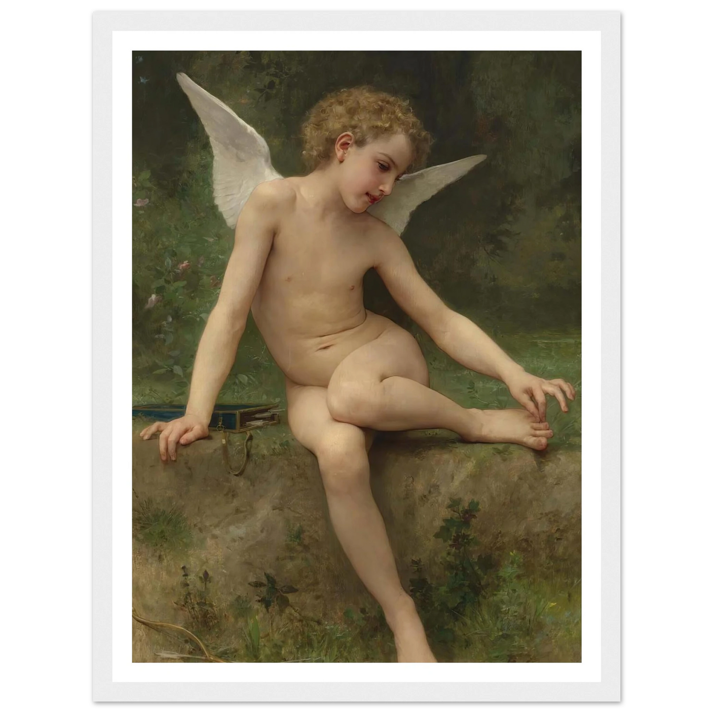 L’amour À L’épine (1894) Art Print | William Bouguereau - Framed Poster - 30x40 cm / 12x16″ - Black frame