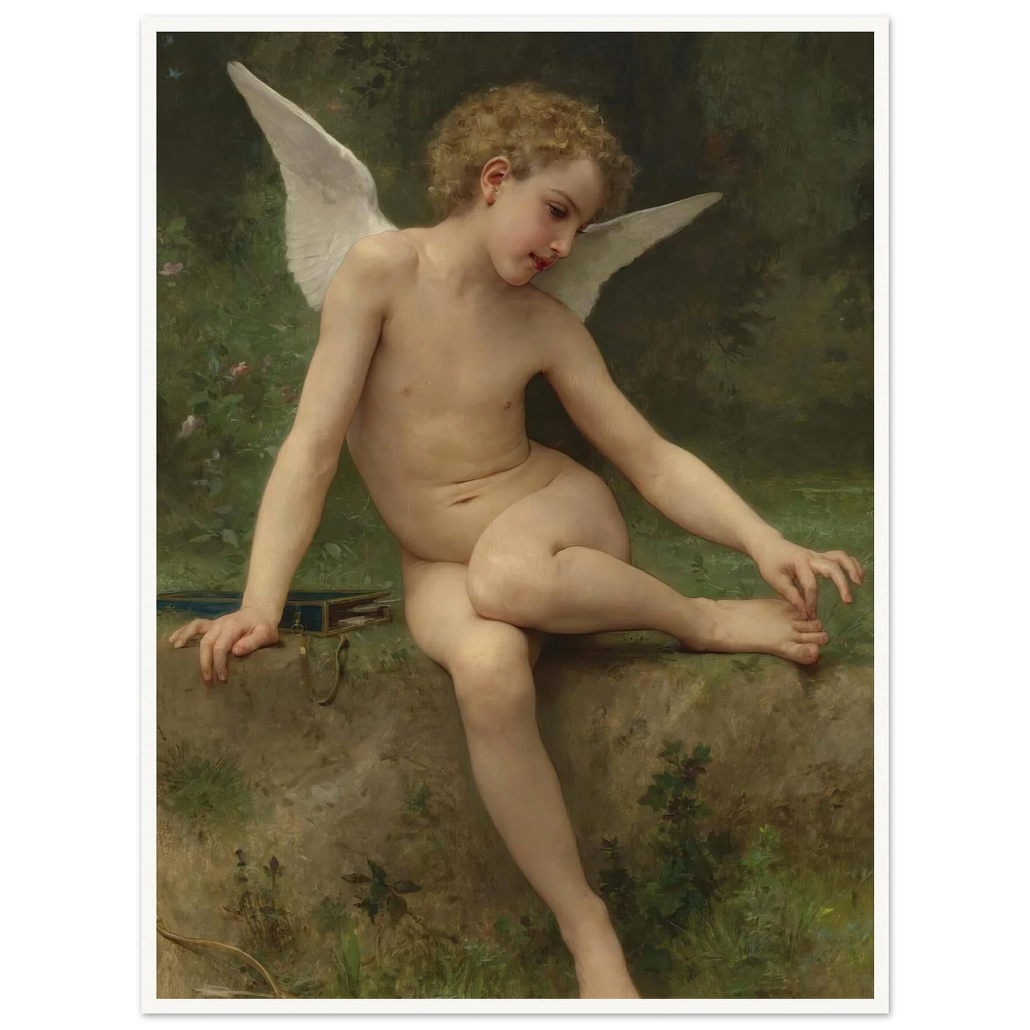 L’amour À L’épine (1894) Art Print | William Bouguereau - Framed Poster - 30x40 cm / 12x16″ - Black frame