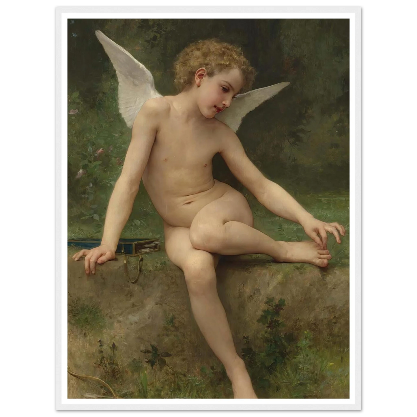 L’amour À L’épine (1894) Art Print | William Bouguereau - Framed Poster - 30x40 cm / 12x16″ - Black frame