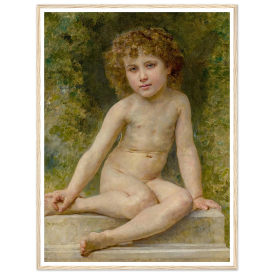 L’amour Au Repos (1904) Art Print | William Bouguereau - Framed Poster - 30x40 cm / 12x16″ - Black frame
