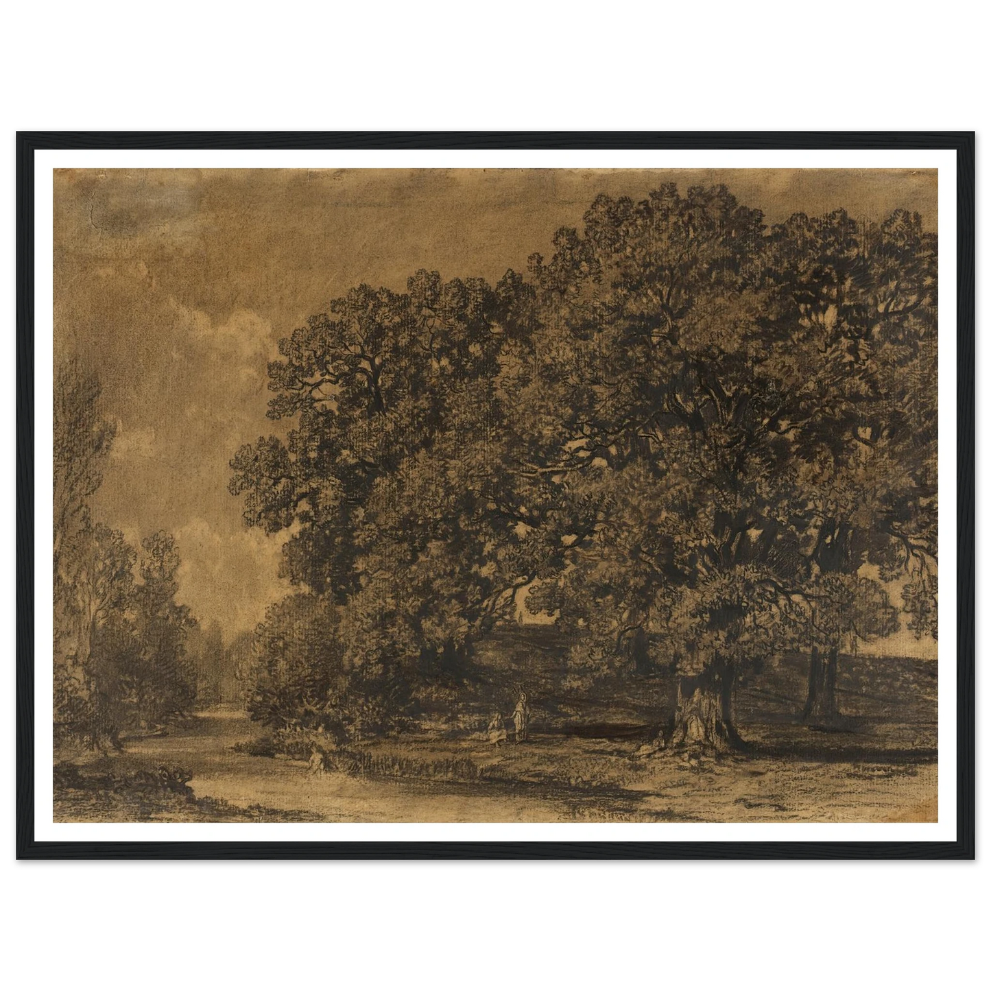 Landscape (1836 - 1892) Art Print | Alexander Helwig Wyant - Framed Poster - 30x40 cm / 12x16″ - Black frame