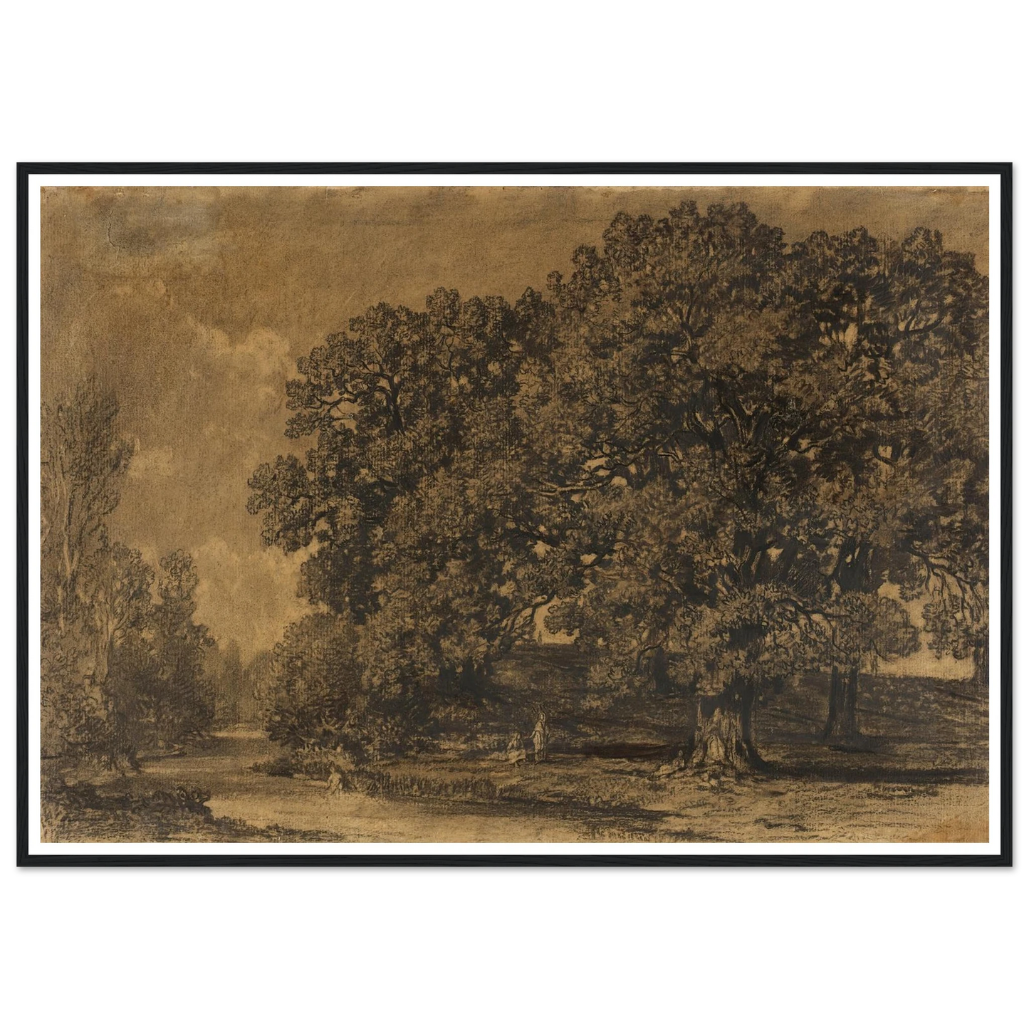Landscape (1836 - 1892) Art Print | Alexander Helwig Wyant - Framed Poster - 30x40 cm / 12x16″ - Black frame