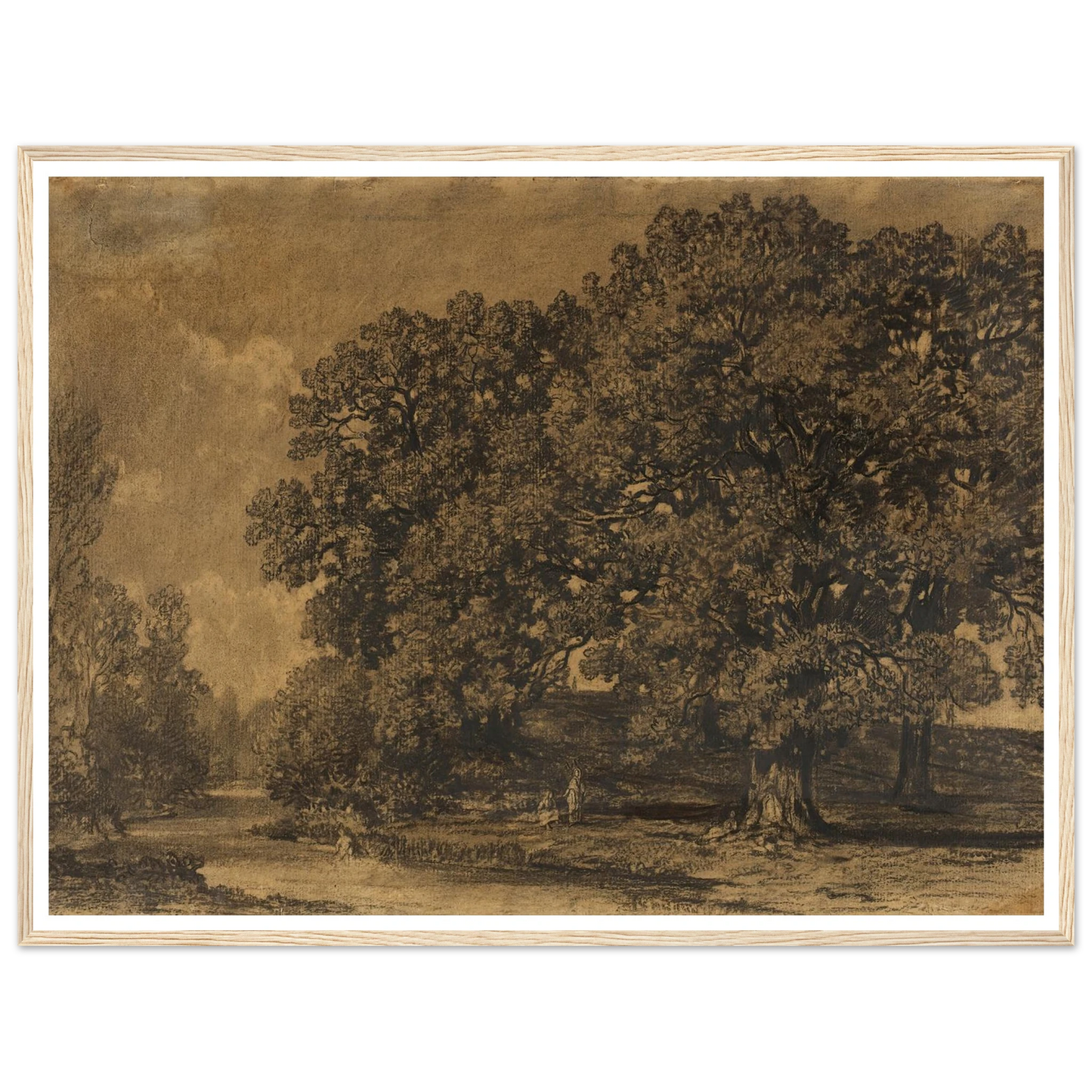 Landscape (1836 - 1892) Art Print | Alexander Helwig Wyant - Framed Poster - 30x40 cm / 12x16″ - Black frame