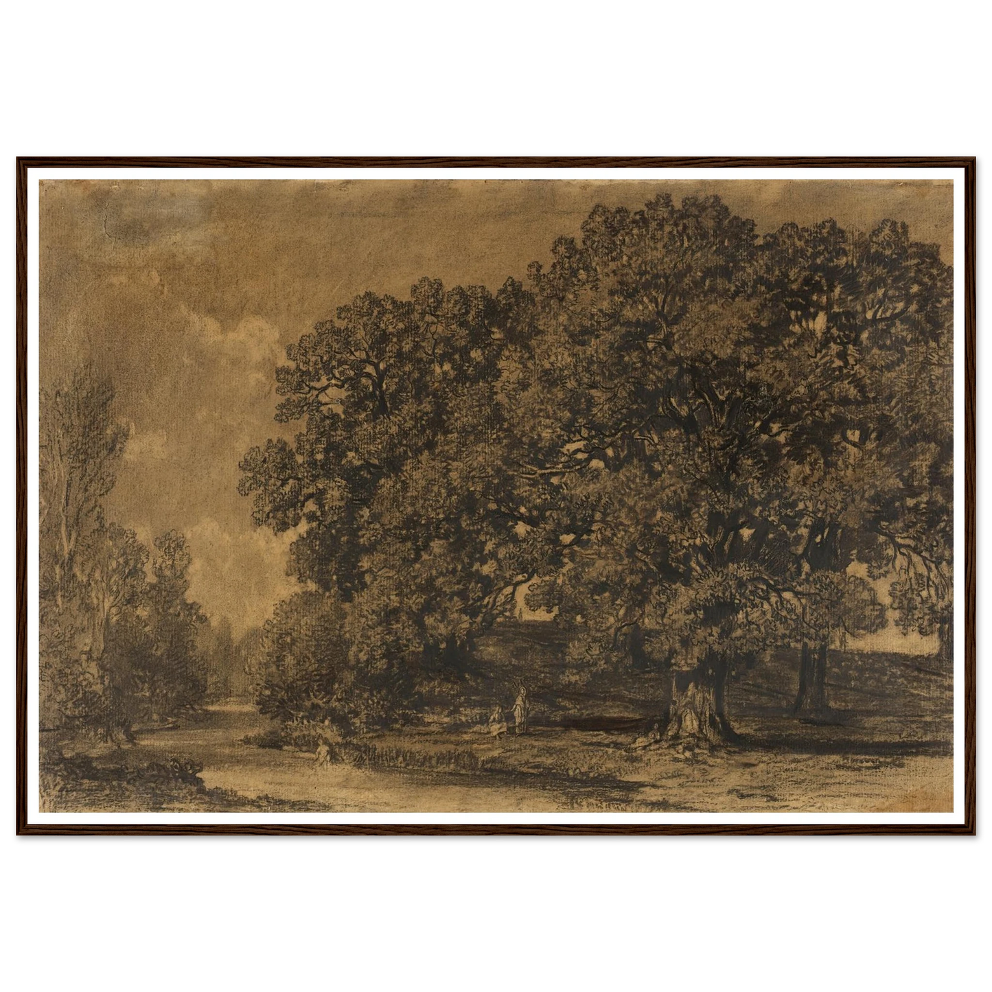 Landscape (1836 - 1892) Art Print | Alexander Helwig Wyant - Framed Poster - 30x40 cm / 12x16″ - Black frame