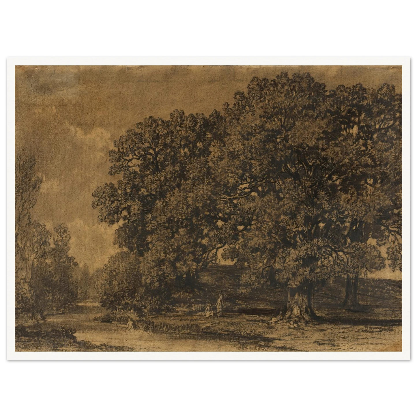 Landscape (1836 - 1892) Art Print | Alexander Helwig Wyant - Framed Poster - 30x40 cm / 12x16″ - Black frame