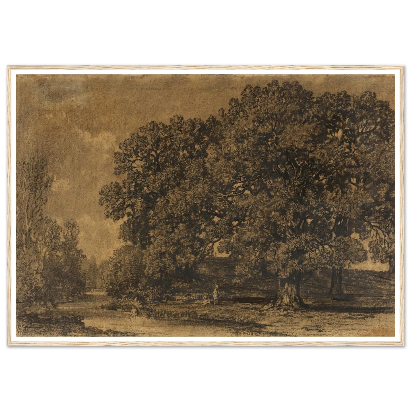 Landscape (1836 - 1892) Art Print | Alexander Helwig Wyant - Framed Poster - 30x40 cm / 12x16″ - Black frame
