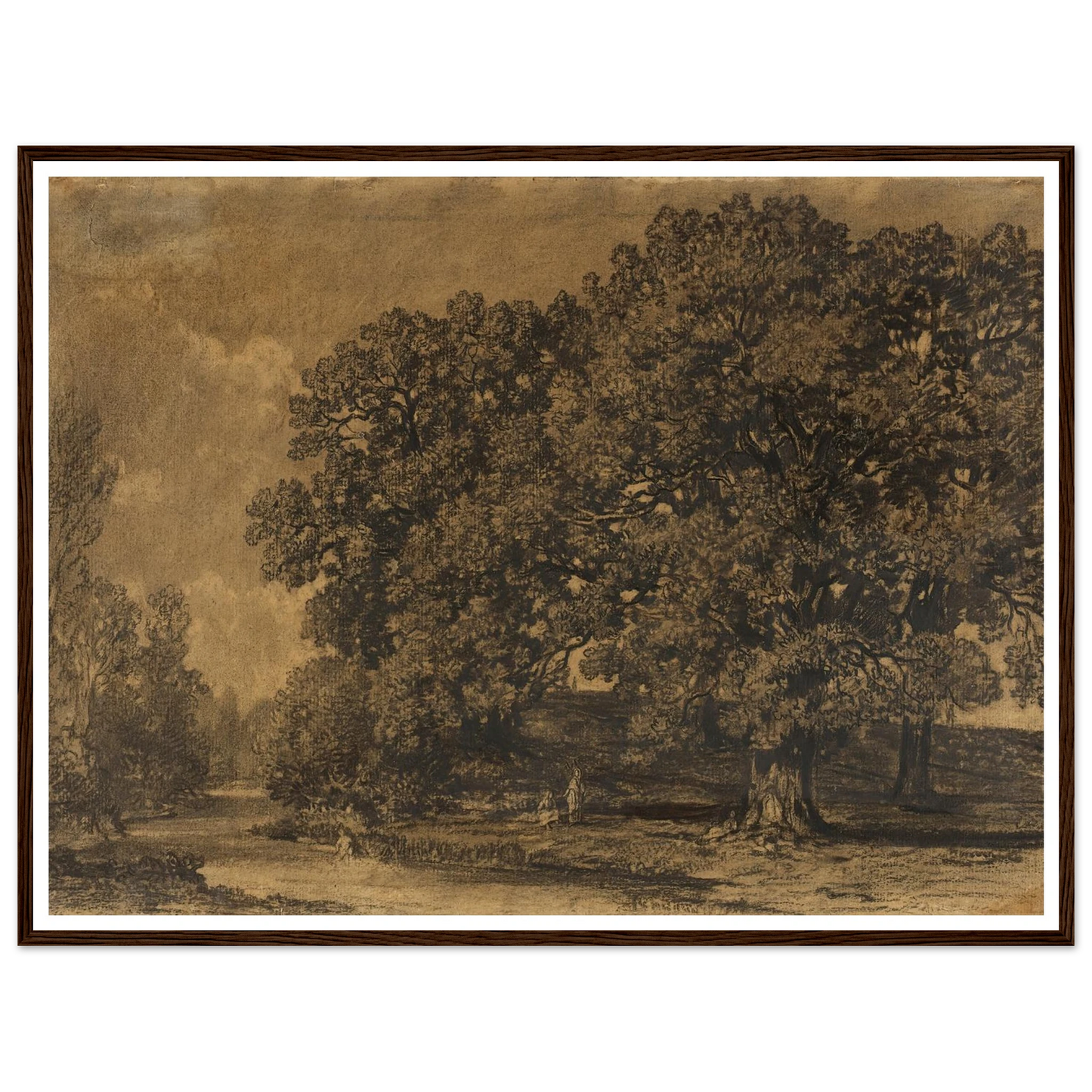 Landscape (1836 - 1892) Art Print | Alexander Helwig Wyant - Framed Poster - 30x40 cm / 12x16″ - Black frame