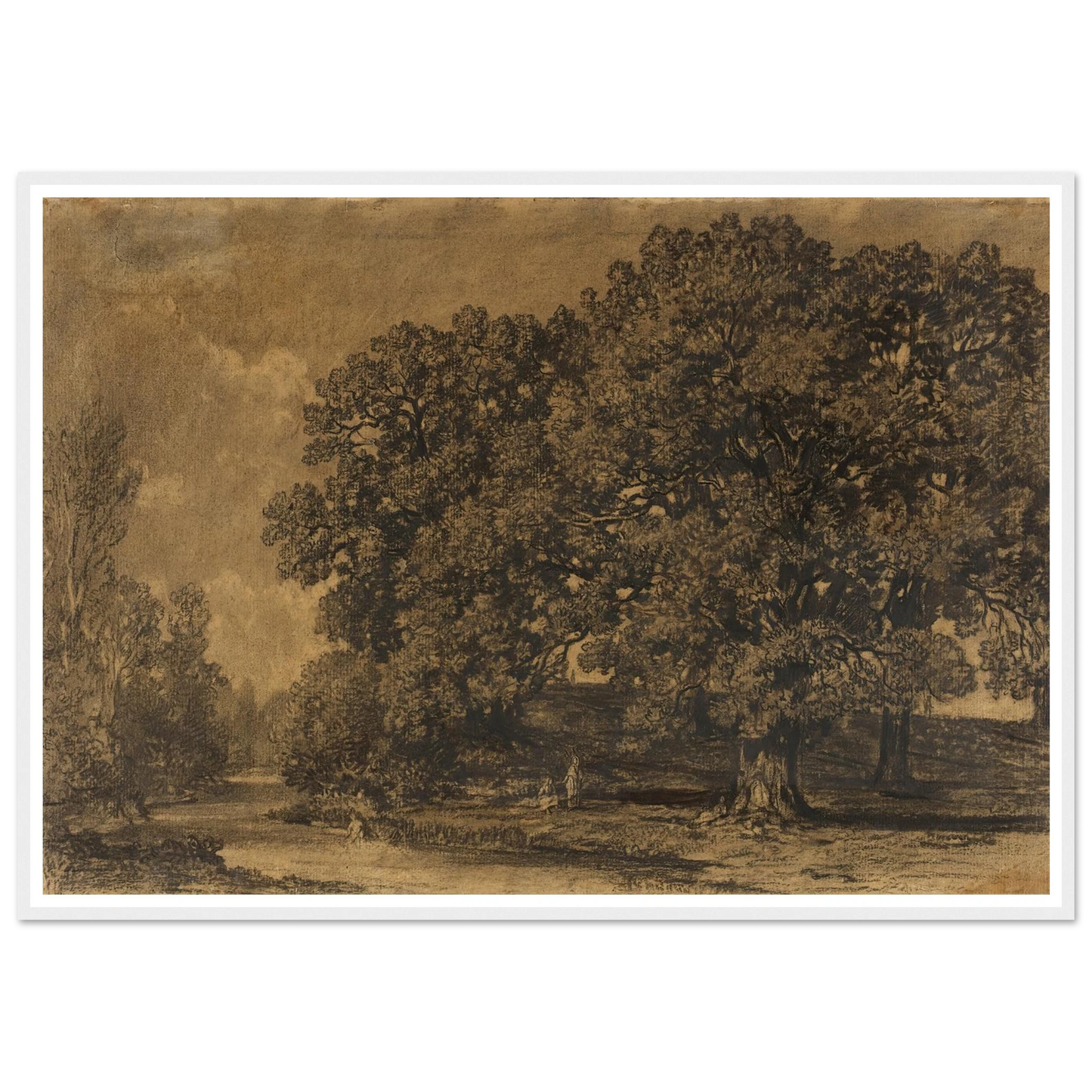 Landscape (1836 - 1892) Art Print | Alexander Helwig Wyant - Framed Poster - 30x40 cm / 12x16″ - Black frame