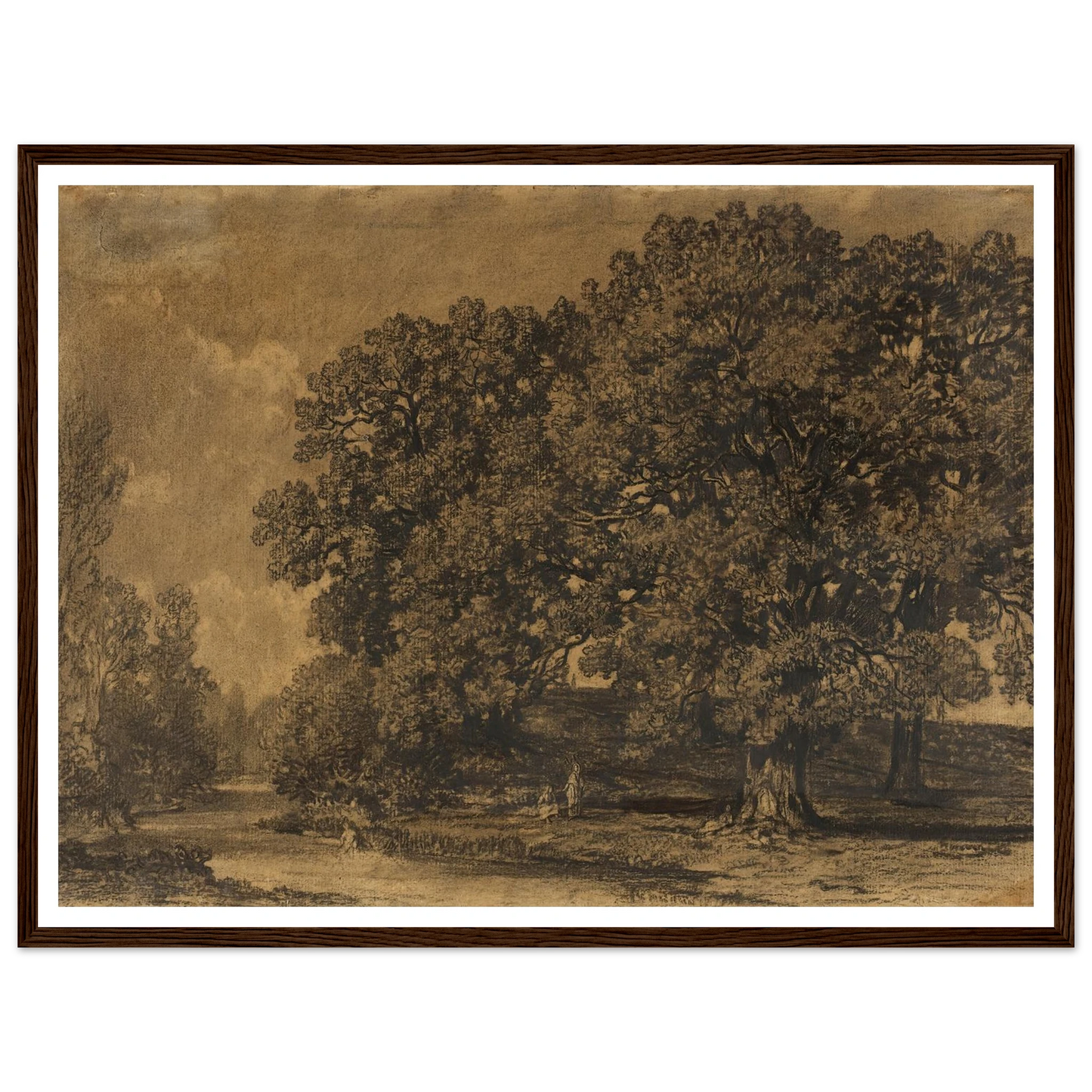 Landscape (1836 - 1892) Art Print | Alexander Helwig Wyant - Framed Poster - 30x40 cm / 12x16″ - Black frame