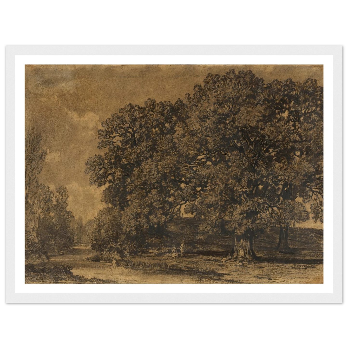 Landscape (1836 - 1892) Art Print | Alexander Helwig Wyant - Framed Poster - 30x40 cm / 12x16″ - Black frame