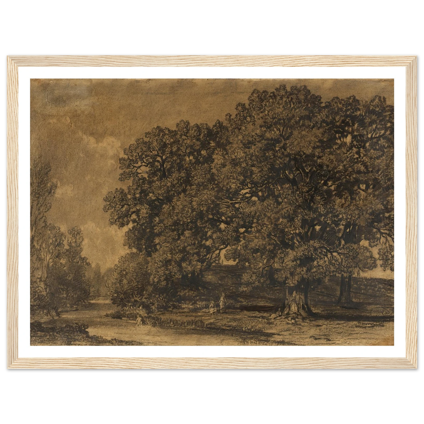 Landscape (1836 - 1892) Art Print | Alexander Helwig Wyant - Framed Poster - 30x40 cm / 12x16″ - Black frame